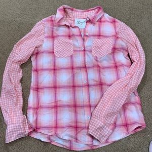 Plaid pink shirt